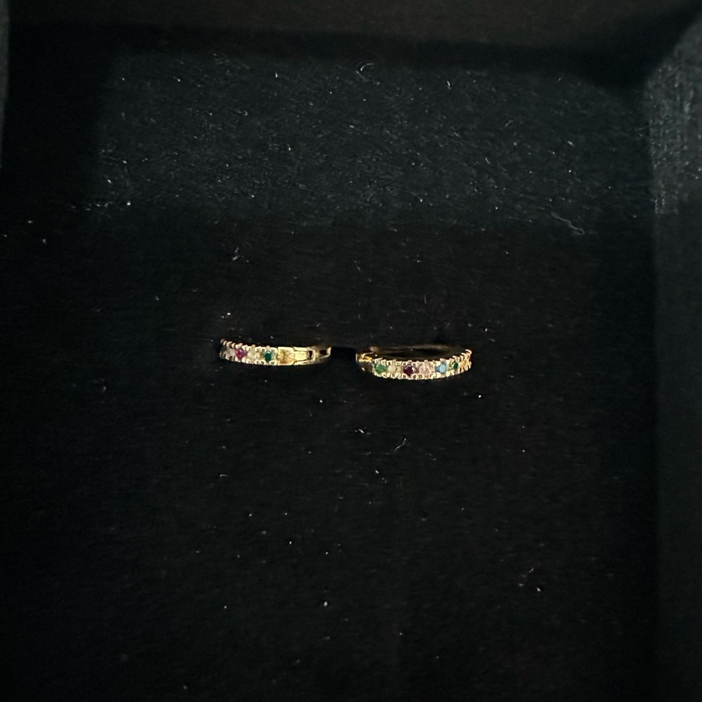 14k gold huggie earrings NWOT